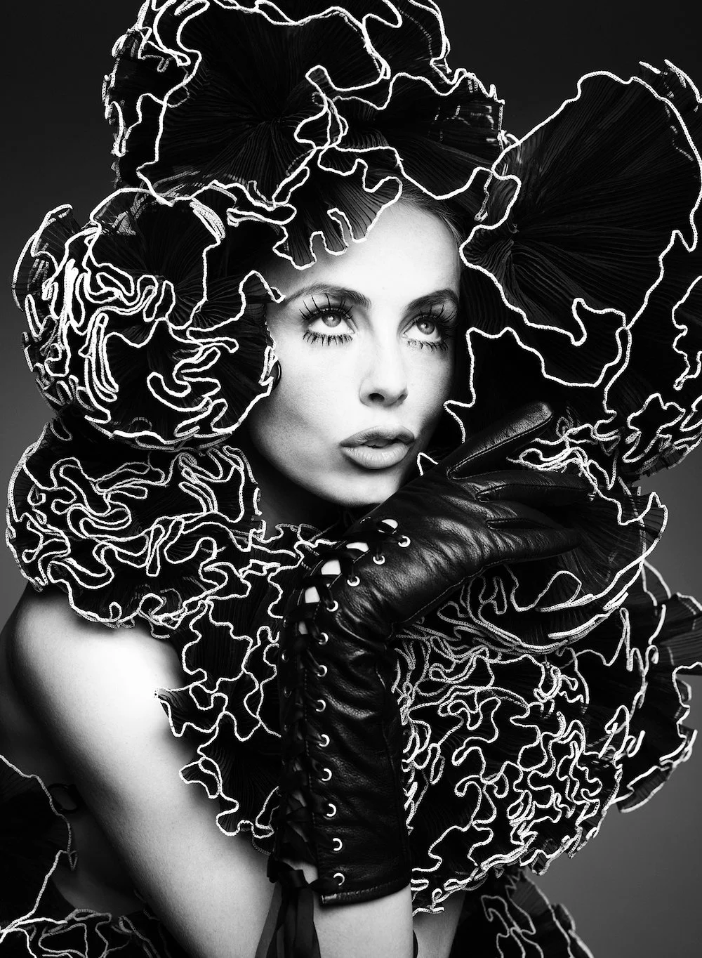 Edie Campbell Blacks Out in V Magazine 138 Fall 2022, Lensed by Nathaniel Goldberg