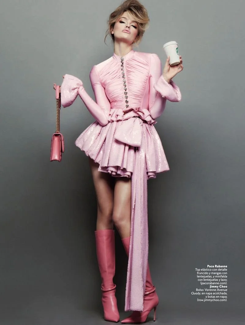 Barbi's Fav 'Pink Lady' Colors on Anna Mila Guyenz for InStyle Spain November 2022
