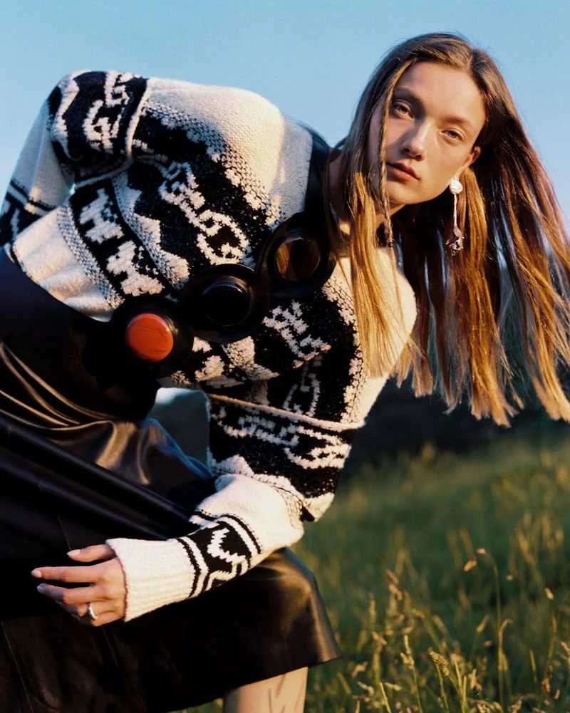 Yumi Lambert in Alpine Air by Wai Lin Tse for Vogue Espana October 2022