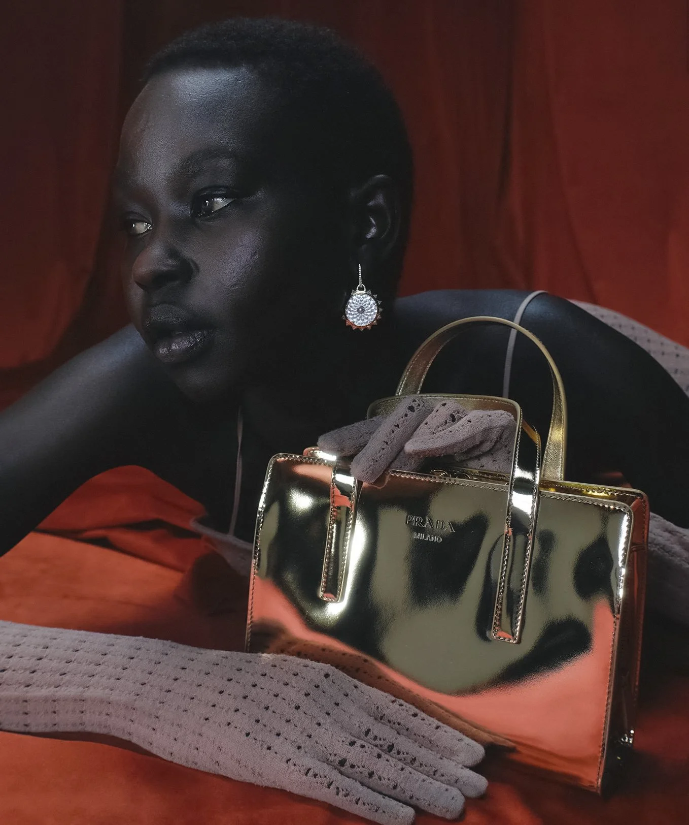 Aweng Chuol in 'Dusk to Dawn', by Daphne Nguyen for Vogue Australia November 2022