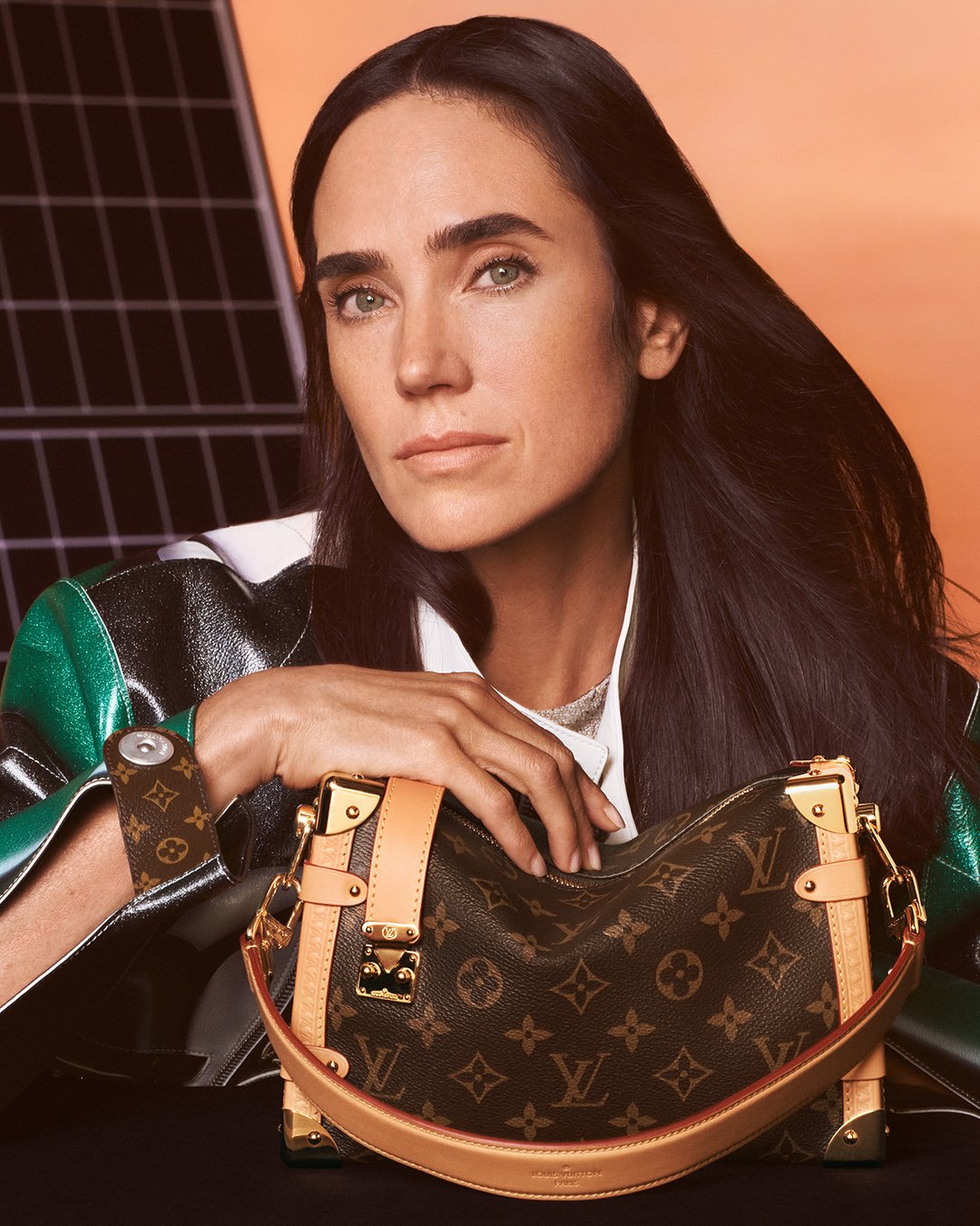 poster advertising Louis Vuitton handbag with Jennifer Connelly in