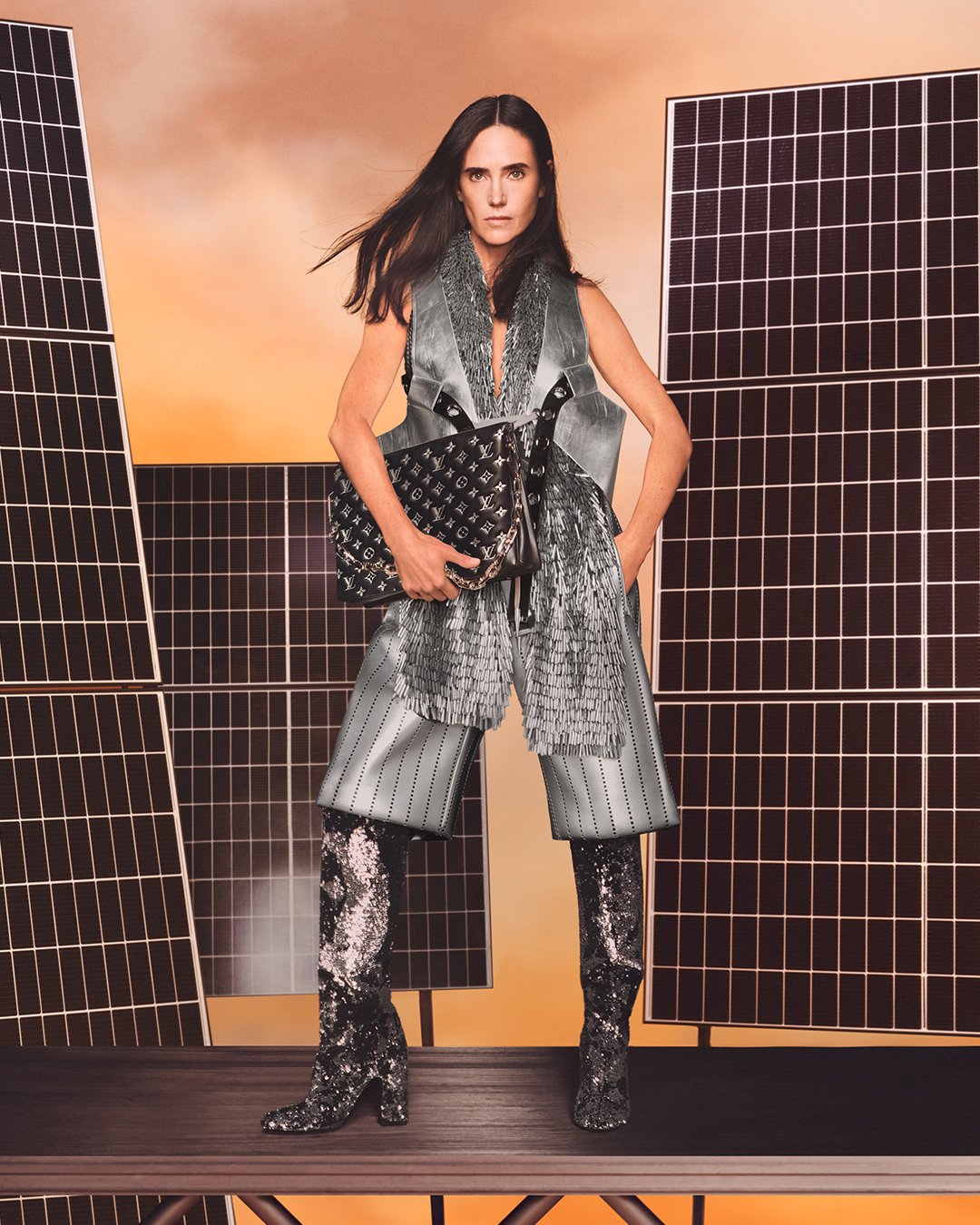 Jennifer Connelly's Coussin Bags Shimmering Cruise 2023 Louis Vuitton  Campaign — Anne of Carversville