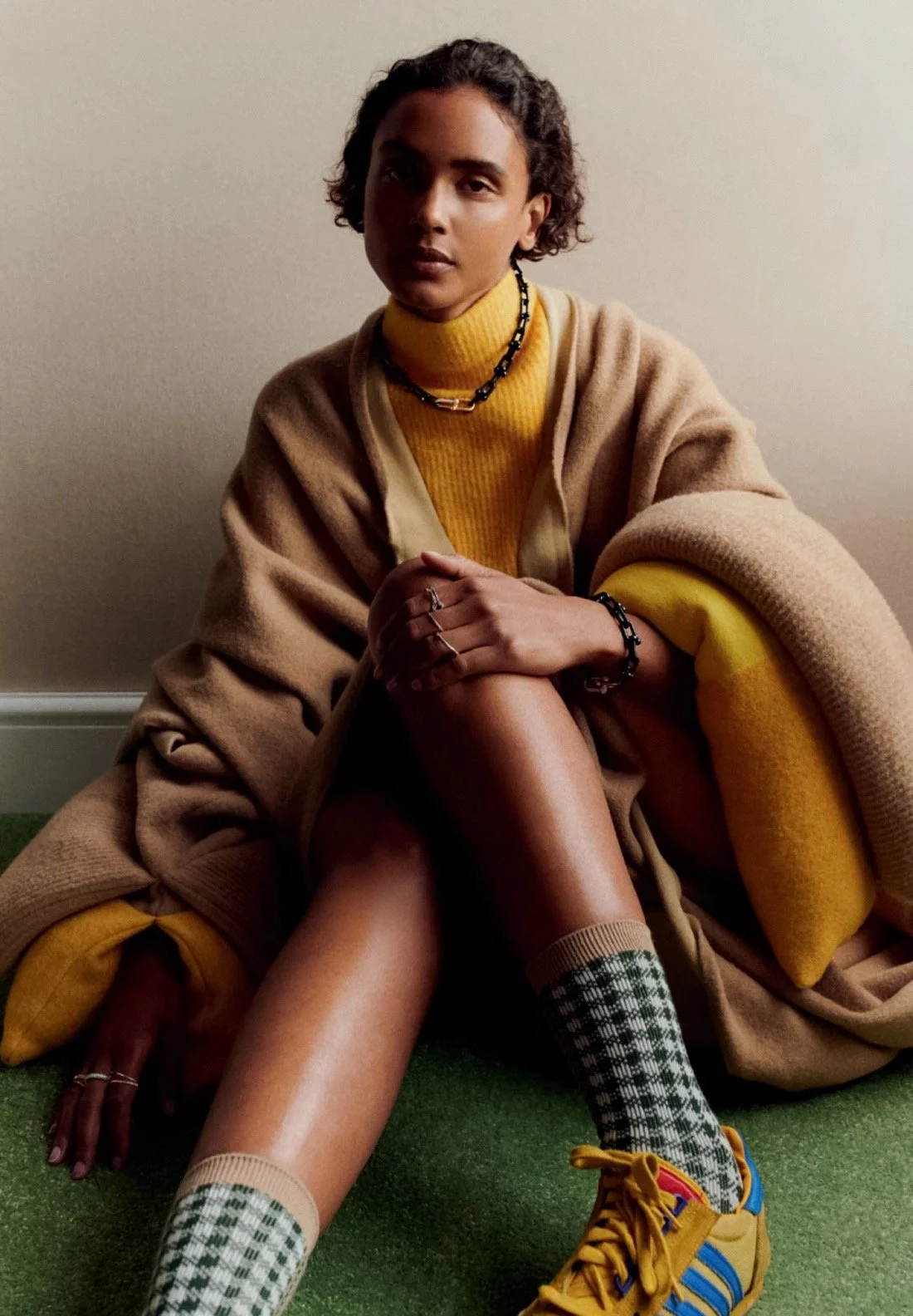 Malaika Holmen in Luxe, Cozy Layers by Amit Israeli for Vogue UK November 2022