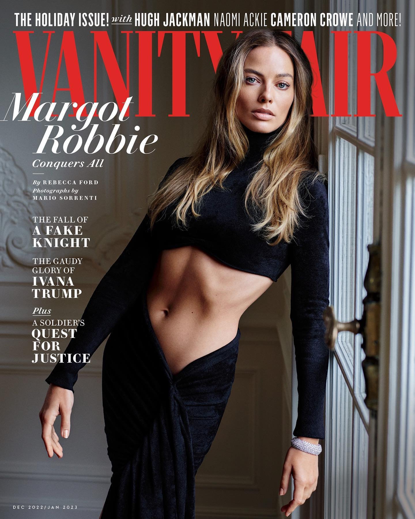 Margot Robbie Covers Vanity Fair December 2022.January 2023 by Mario Sorrenti
