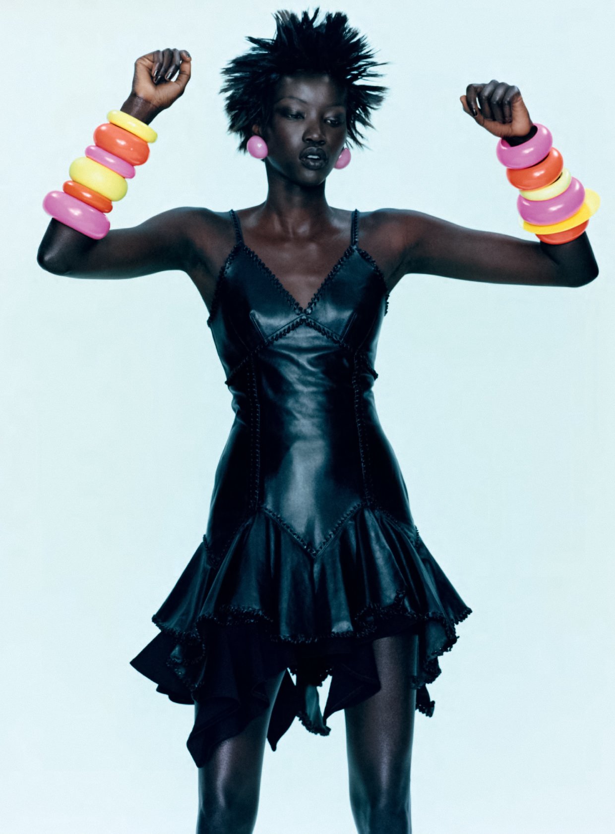 Anok Yai in 'Spell It Out' for British Vogue December 2022 Pearch