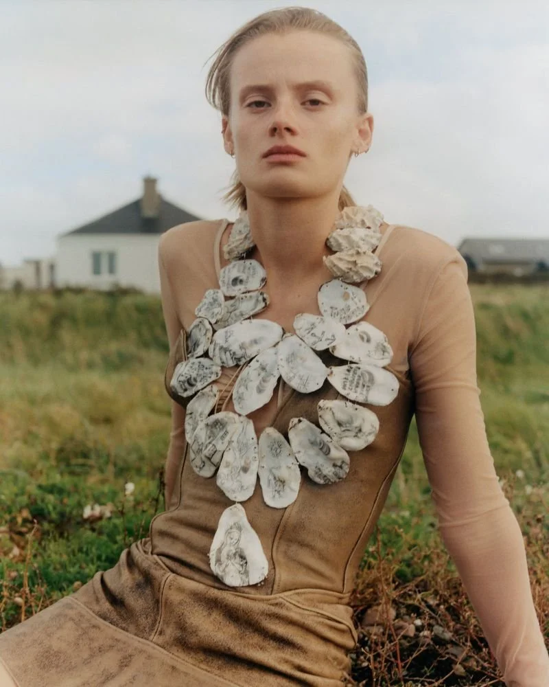 Evie Saunder at Cromane, Kerry Island for The Travel Almanac AW 2022