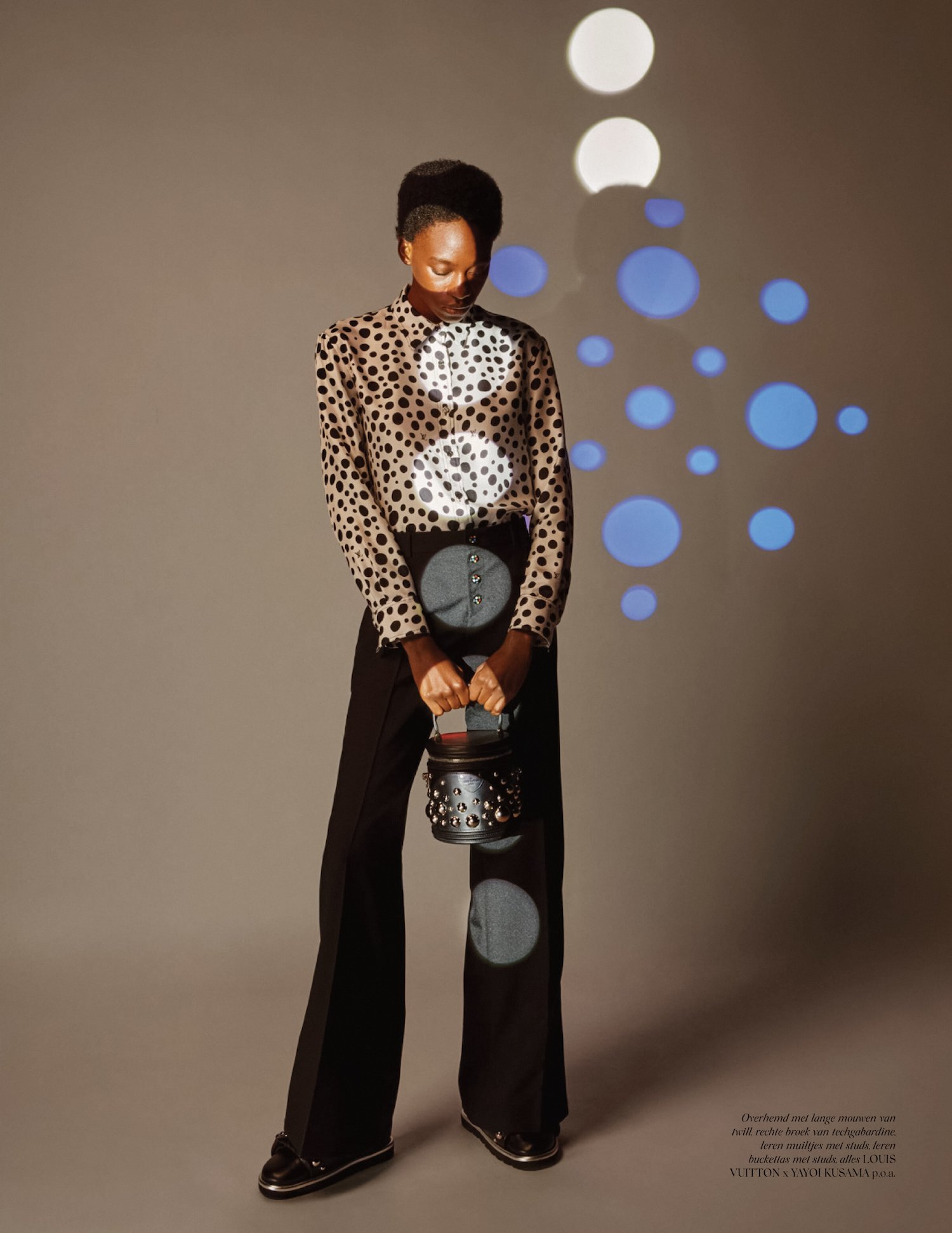Louis Vuitton x Yayoi Kusama in Vogue Netherlands Jan 2023 — Anne