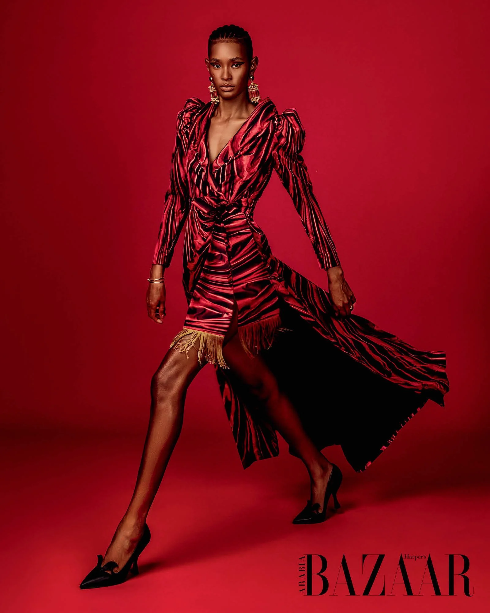 Ysaunny Brito in 'Code Red' by Randi Childs for Harper's Bazaar Arabia December 2022