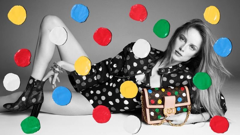 Bella Hadid for Louis Vuitton x Yayoi Kusama 2023 