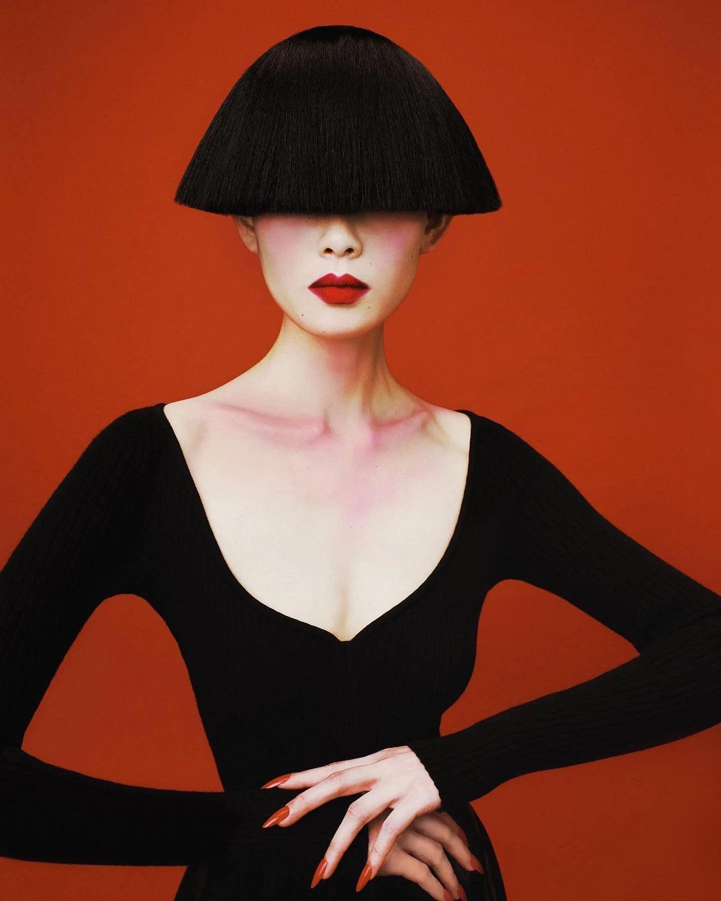 Xie Chaoyu in Red Drama Beauty Lensed by Zhong Lin for Vogue China January 2023