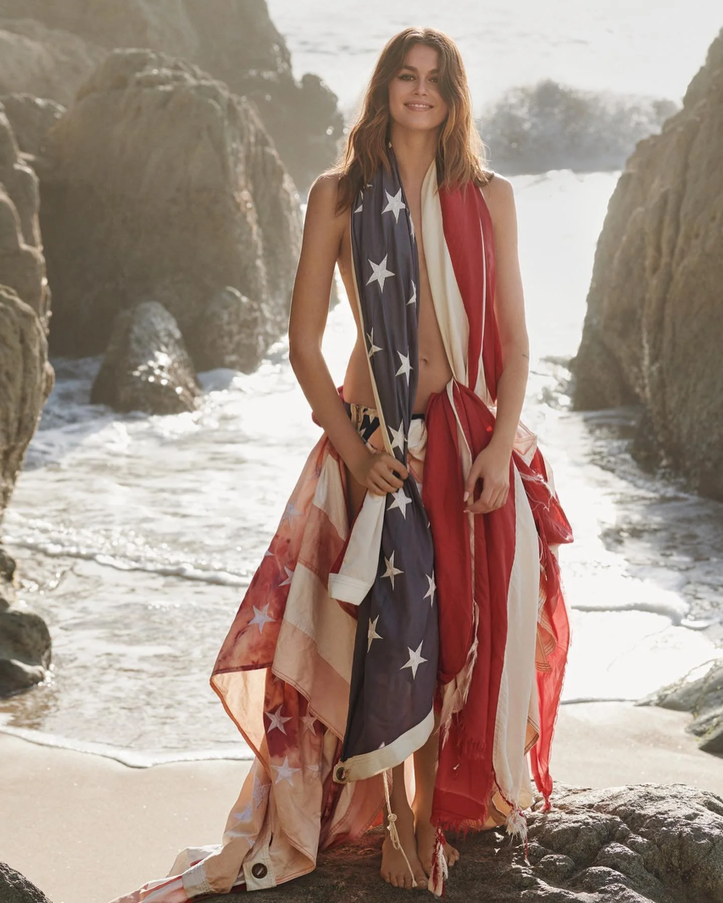 Kaia Gerber Lights Up ELLE February 2022 in Malibu with Cass Bird