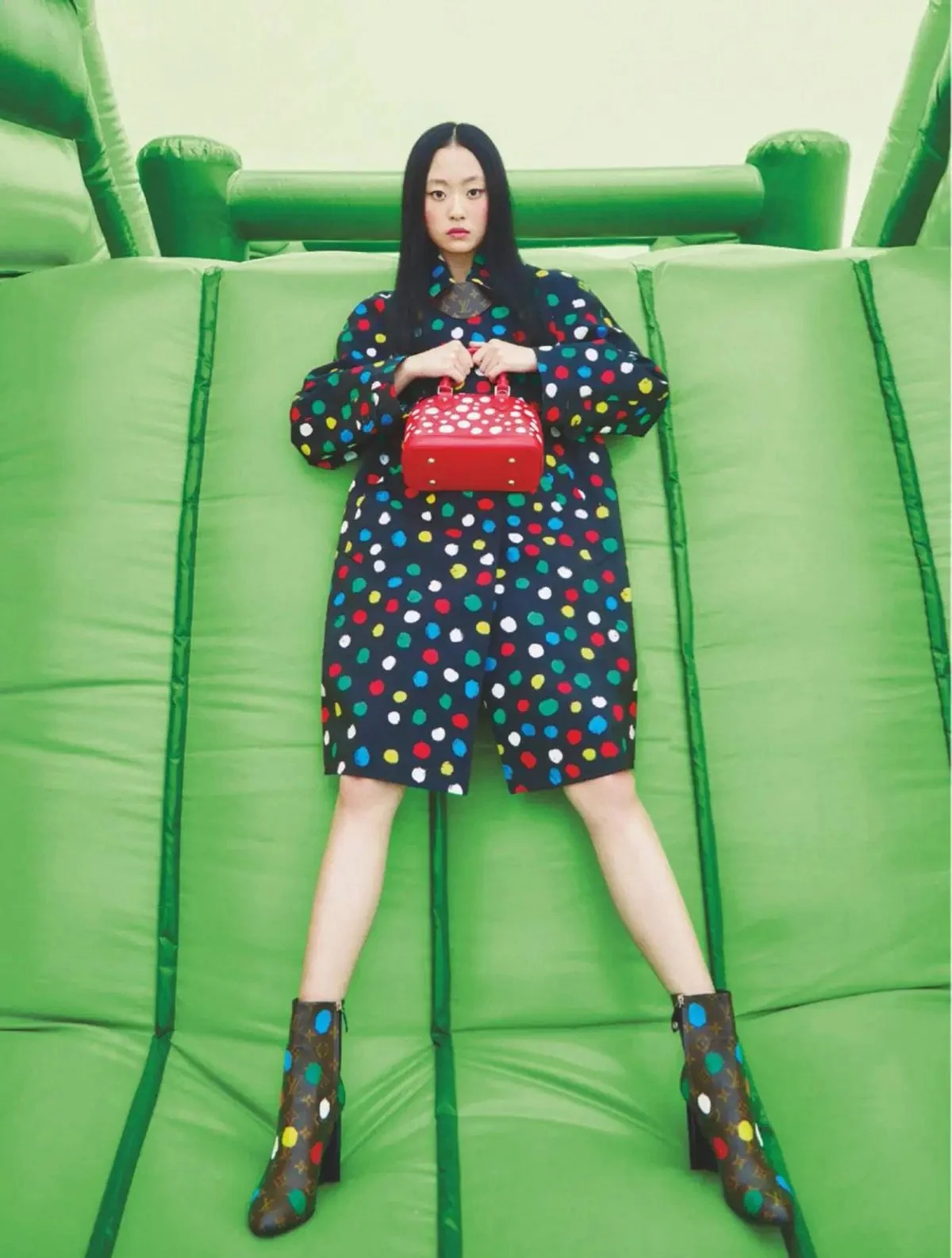 Xu Jing Wears Louis Vuitton x Yayoi Kusama for InStyle Spain