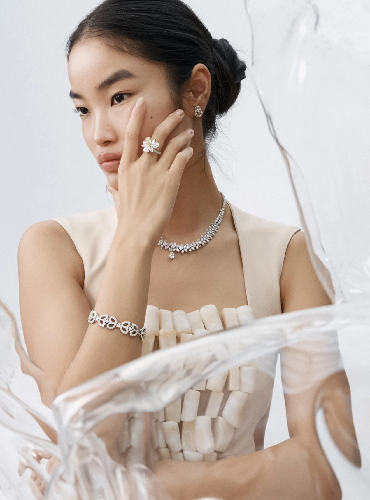 Diana Li Sparkles in Impeccable High Jewelry for Harper's Bazaar UK March 2023
