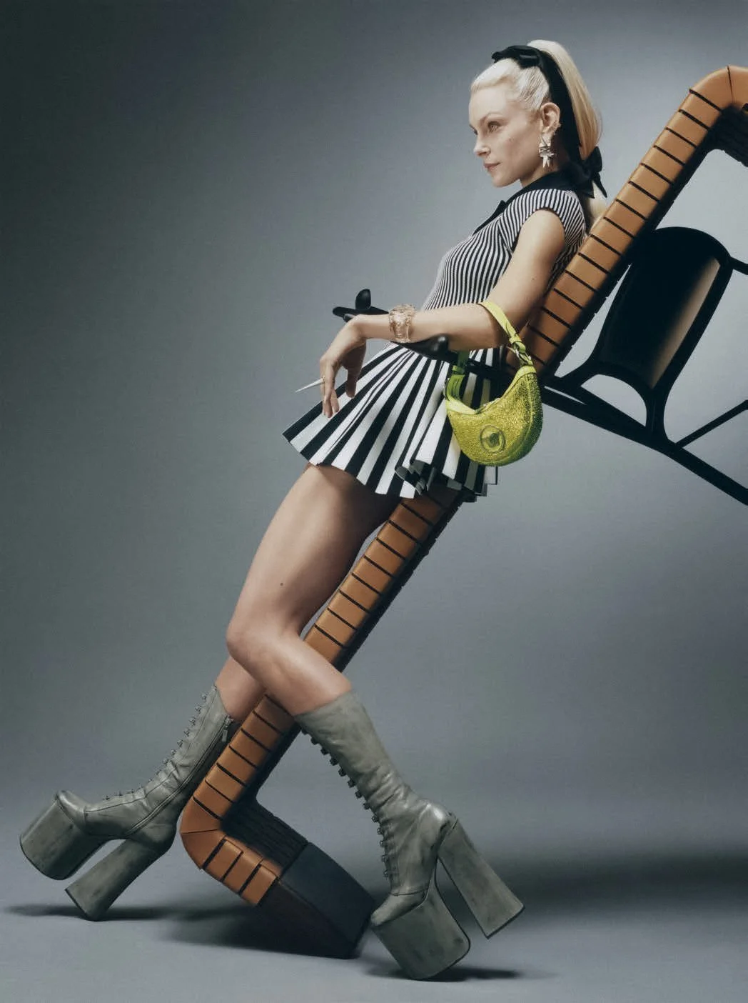 Jessica Stam At Ease and In Shape for Vogue Italia April 2023 by Thurstan Redding