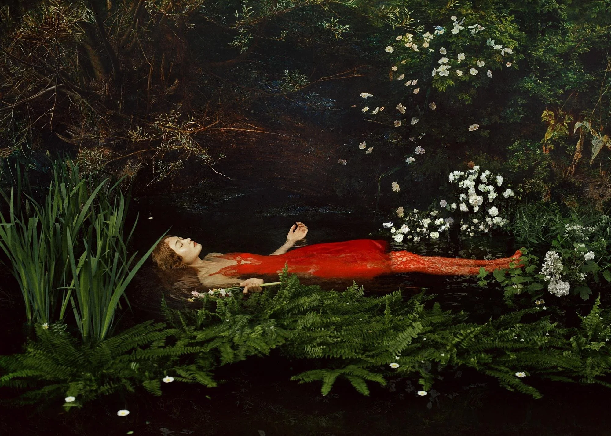  He Cong inspired by Sir John Everett Millais  Ophelia.  