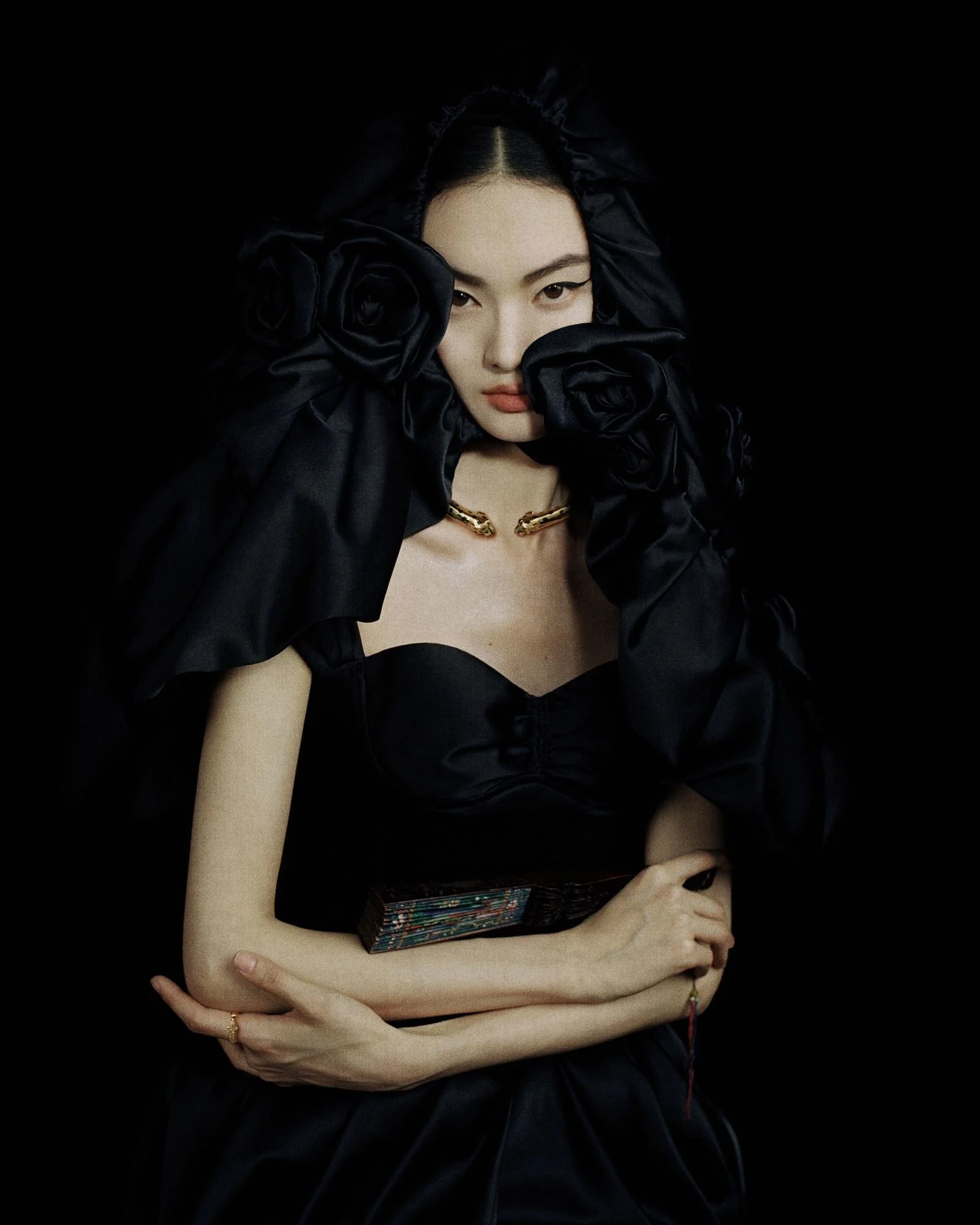  He Cong for Marie Claire China inspired by Alexander Roslin  The Lady with the Veil.  