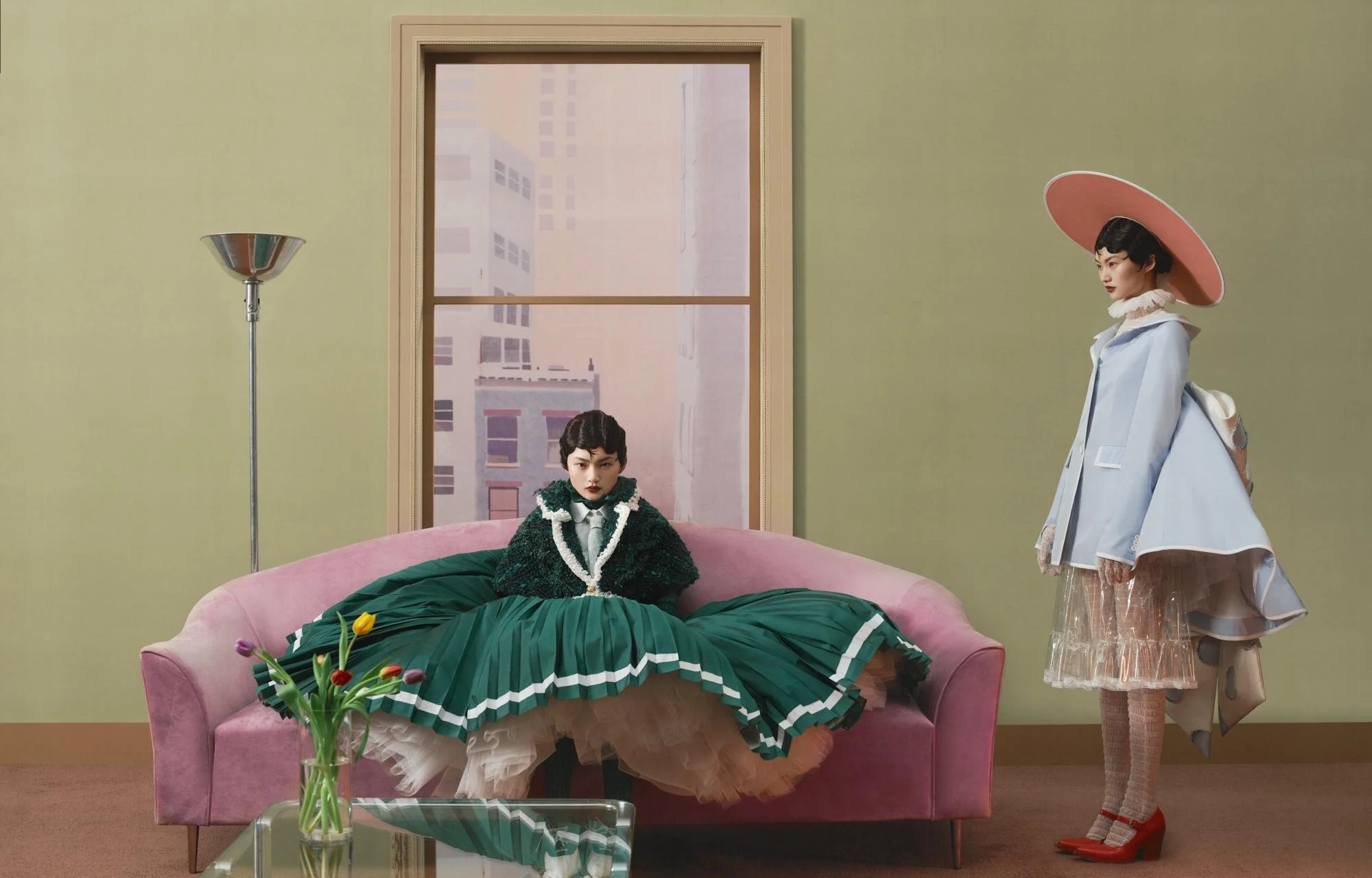  He Cong for Marie Claire China inspired by David Hockney  Henry Geldzahler and Christopher Scott.  