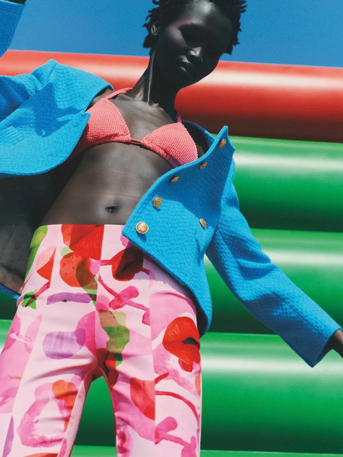 Model Amar Akway Pops into Vogue Spain June 2023 by Yago Castromil