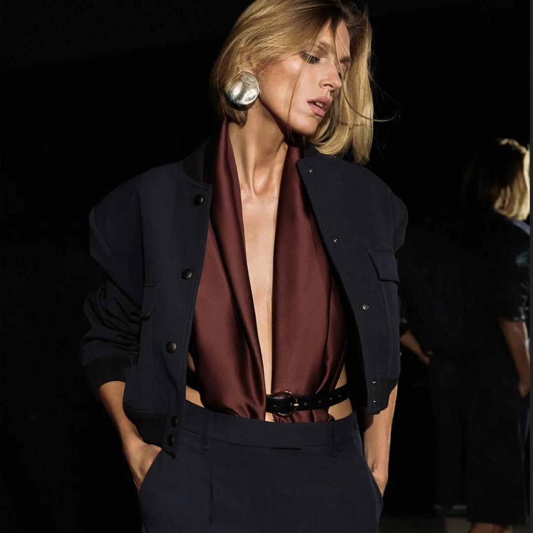 Anja Rubik's Utilitarian, Tailored-Neutrals Sensuality for Zara Woman January 2023