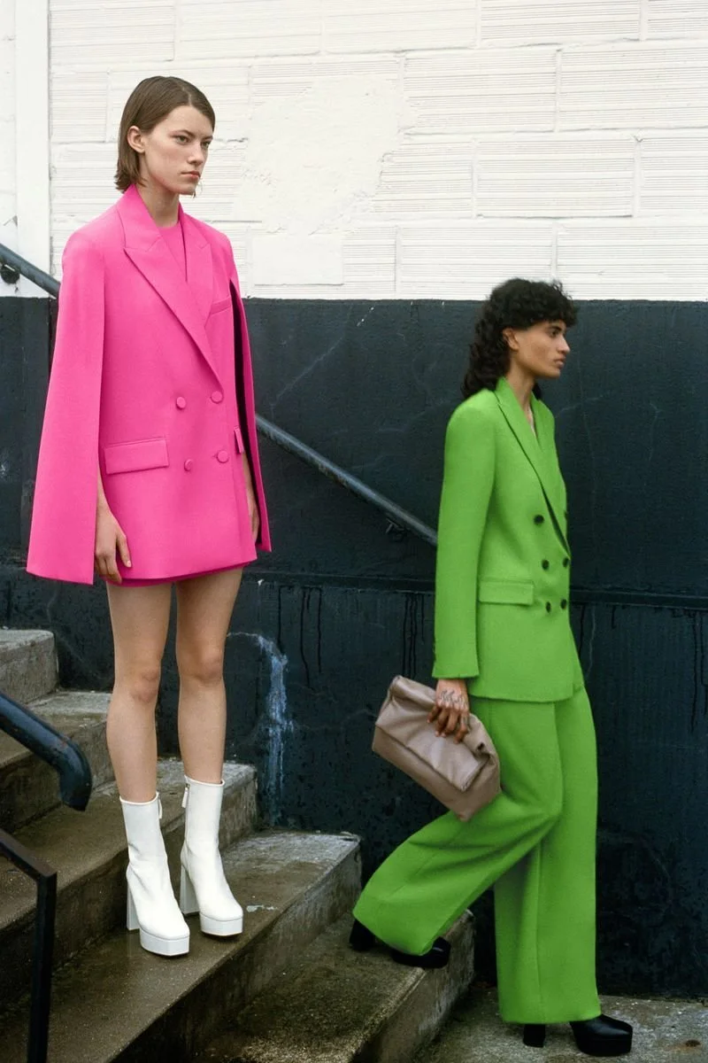 Zara Delivers A Dose of Dopamine-Dressing in Spring 2022 Bold Colors Suitings