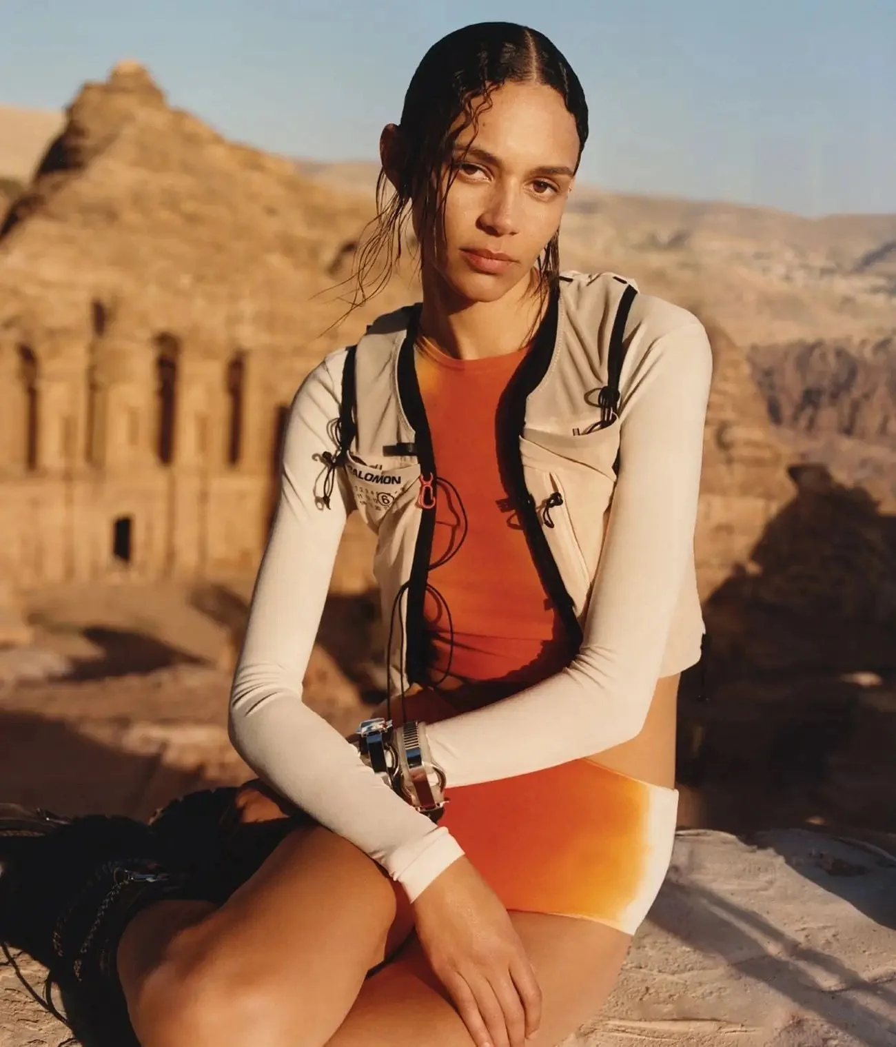 Binx Walton in Wadi Rum and Petra by Eddie Wrey for D Le Repubblica June 24, 2023