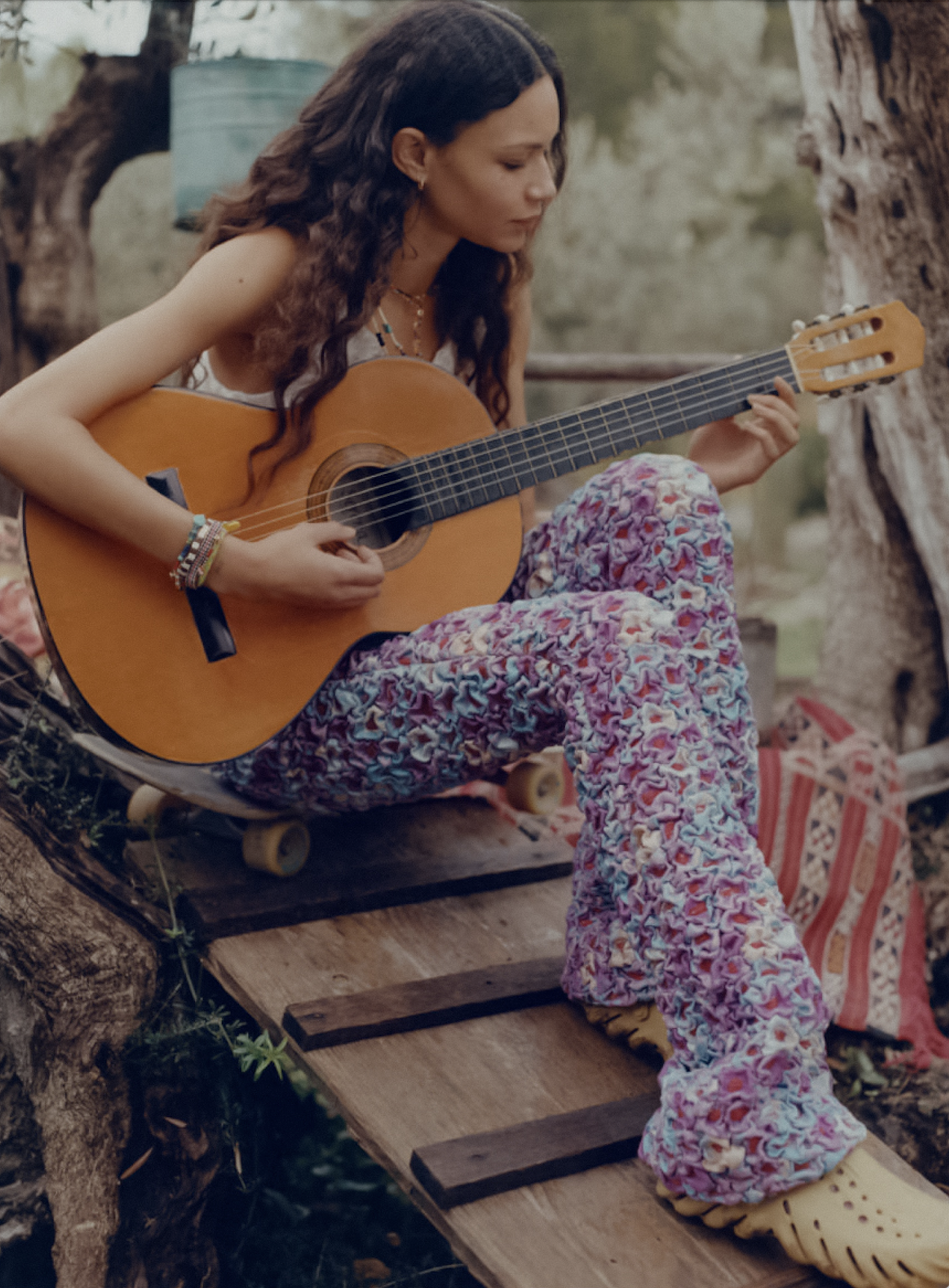 Binx Walton's Earth Goddess Boho Style for Vogue UK July 2023 by Dan Martensen