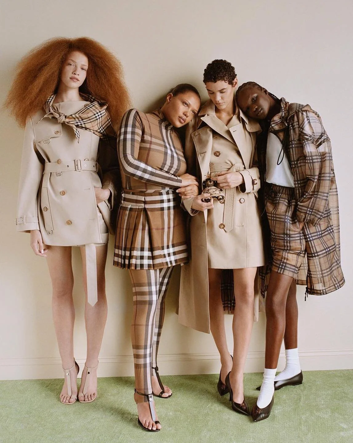 Models Abeny, Alva, Kerolyn, Tianna by Matt Healy for British Vogue July 2023