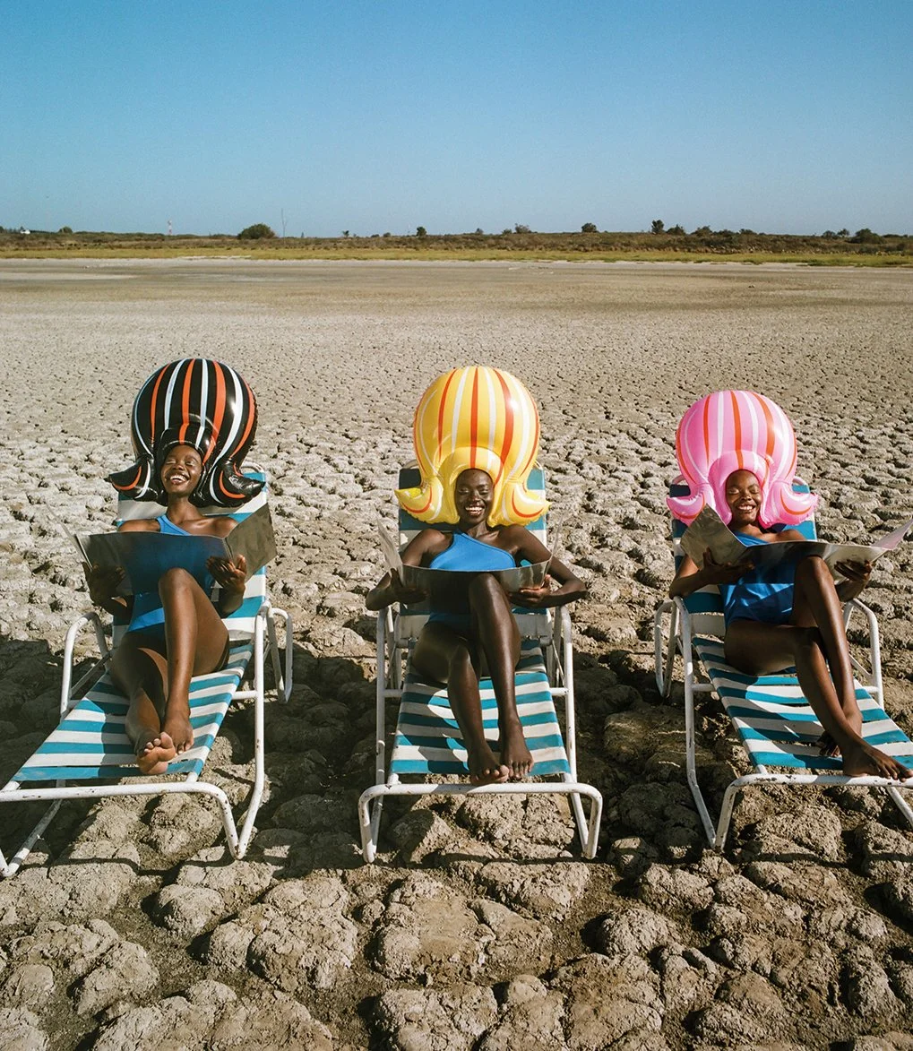 Vogue Portugal 'Voyage' Issue Hosts a Happy Headdresses Pool Party Lensed by Armand Dicker
