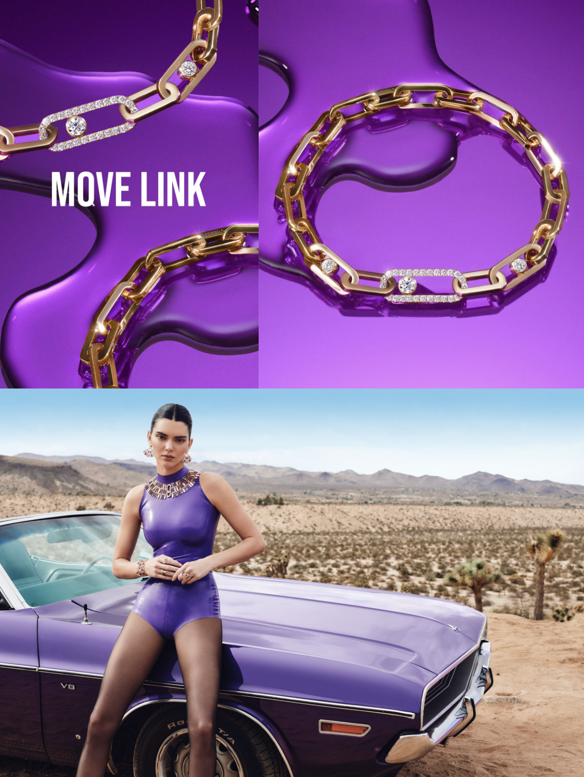 Kendall Jenner and Alton Mason Front Messika 'Move Link' Collection Lensed by Chris Colls 