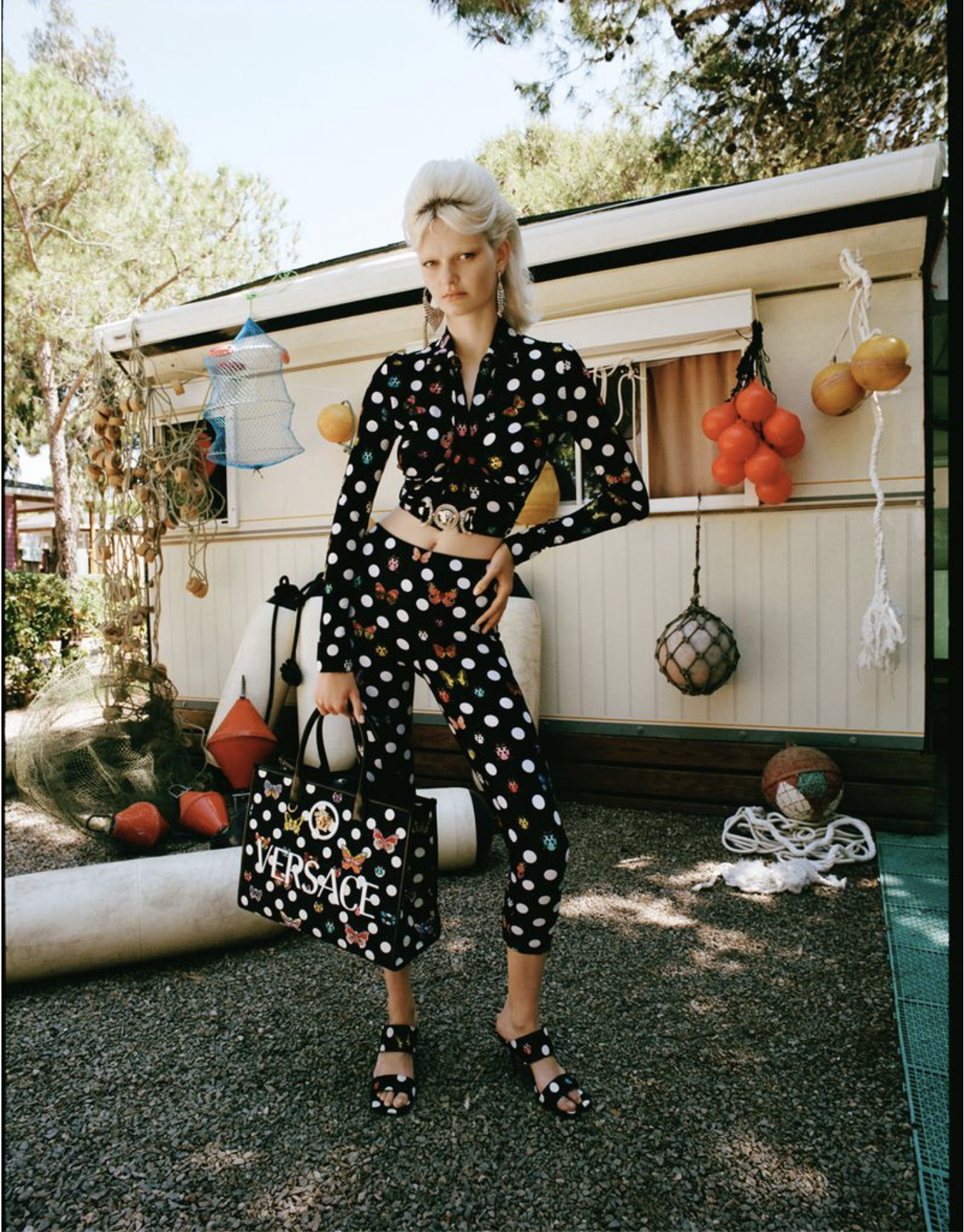 Bo Exters Elevates Trailer Park Elegance in Vogue Czech August 2023 by Angie Couple