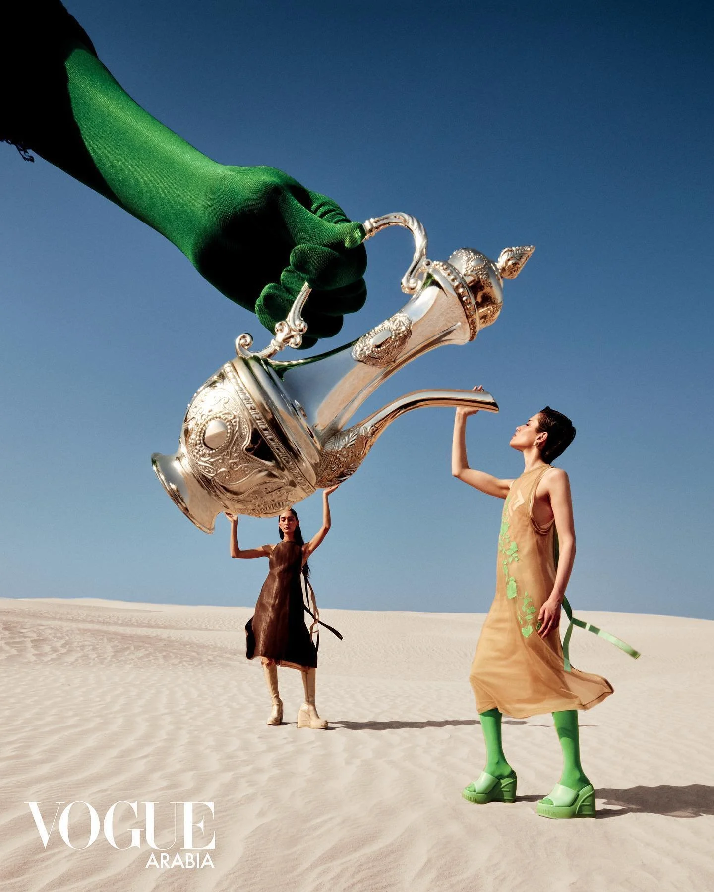 Francesca Cobucci and Kylee Lou Go Big by Mazen Abusrour in Vogue Arabia Saudi Issue