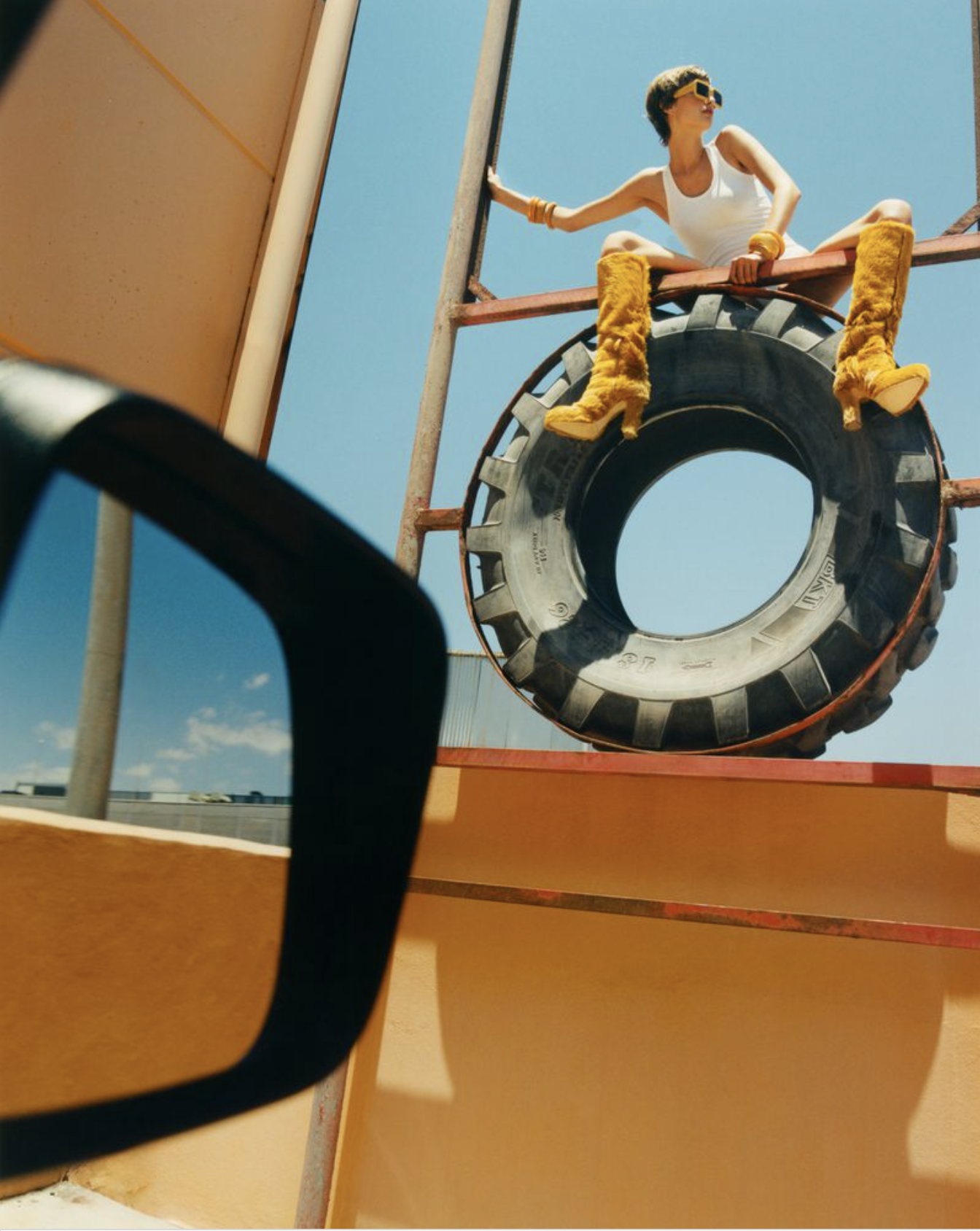 Rolf Schrader Is Every[wo]man 'On the Road' in Vogue Spain August 2023 by Togjan