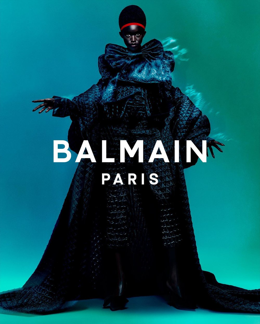 BALMAIN Paris Fall 2023 Campaign Is Sublime Black Beauty on Steroids ...