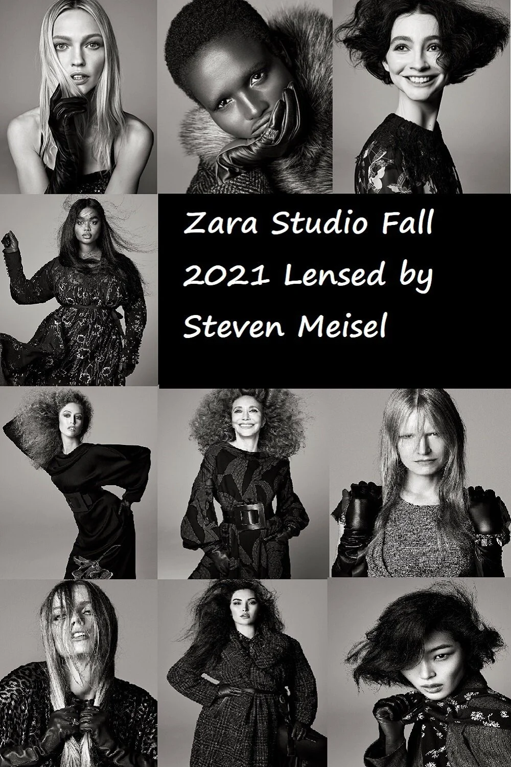Steven Meisel's 10 Fab Female Faces for Zara Studio Fall 2021 Campaign