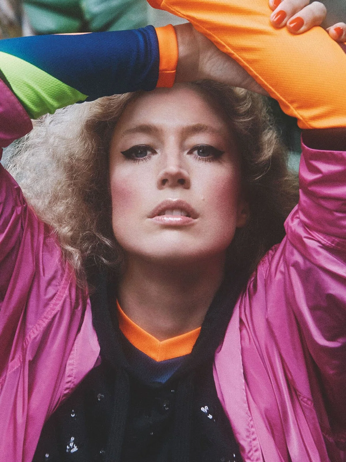 Raquel Zimmermann's Colorful Fashion Style by Lachlan Bailey for Vogue UK July 2021