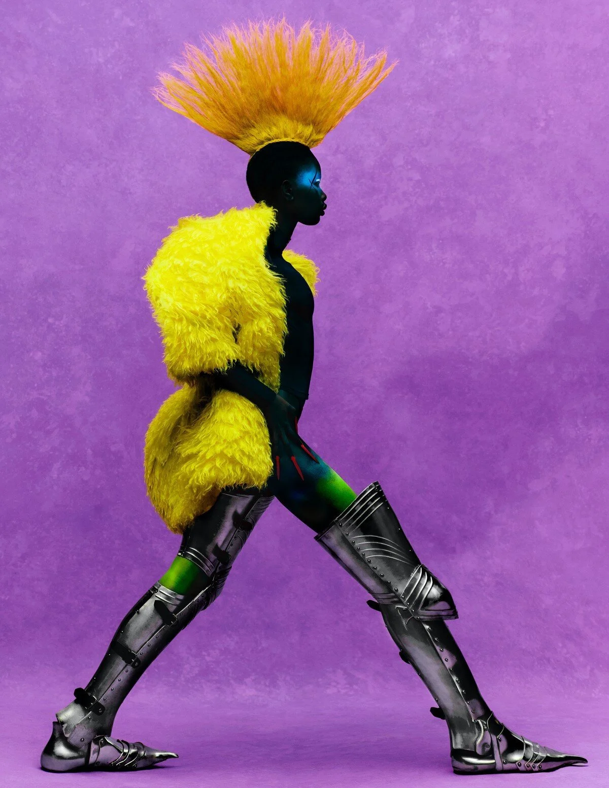 Rafael Pavarotti Flashes Style Peacocks On the Move for W Magazine No 4 F2021