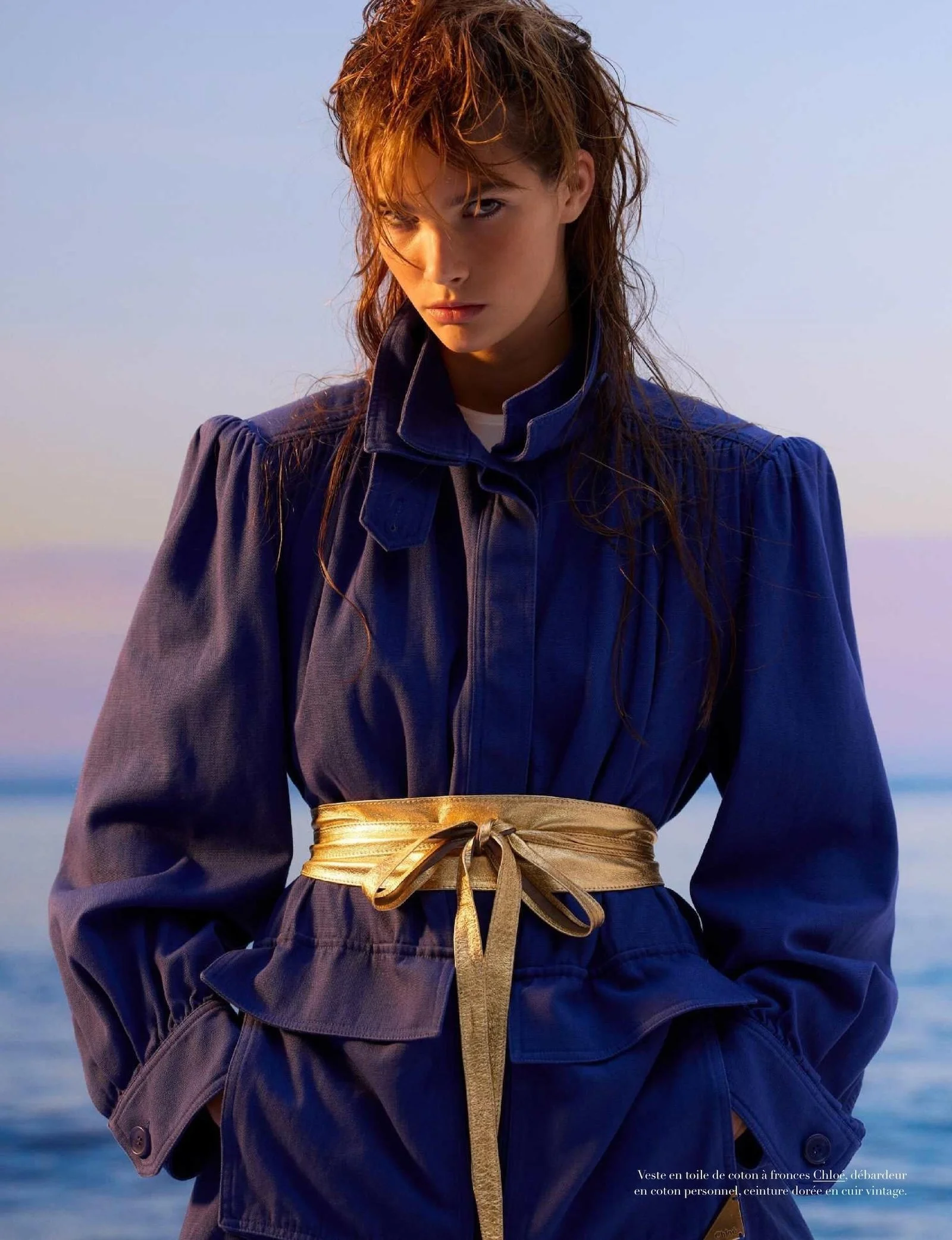 River Klein in Cyclades for Harper's Bazaar France June-July-2025