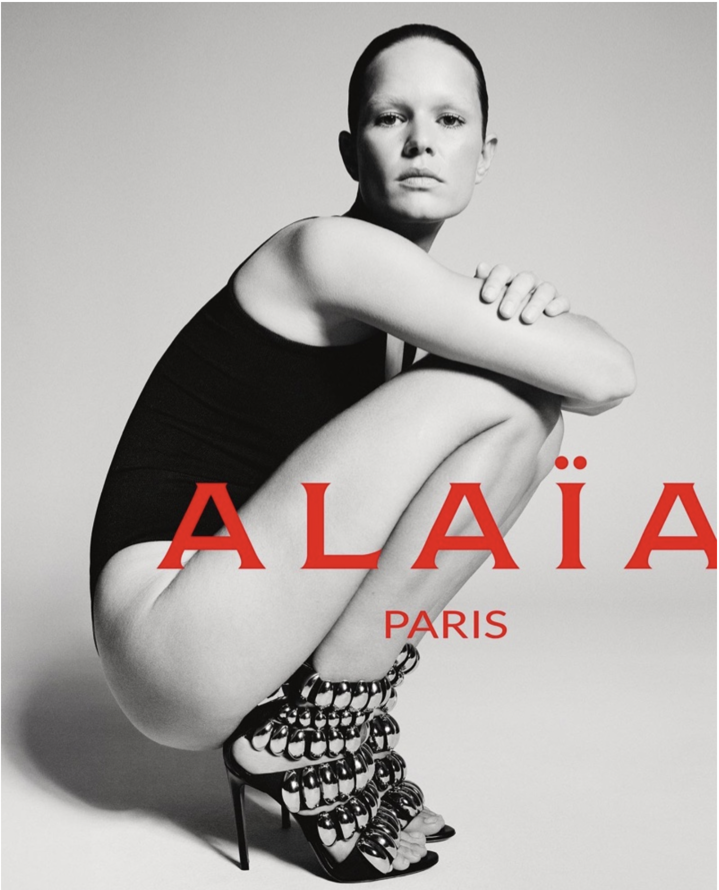 Anna Ewers Is Cool, Impervious, Made to Exacting Standards in Alaïa  WS2024 Campaign