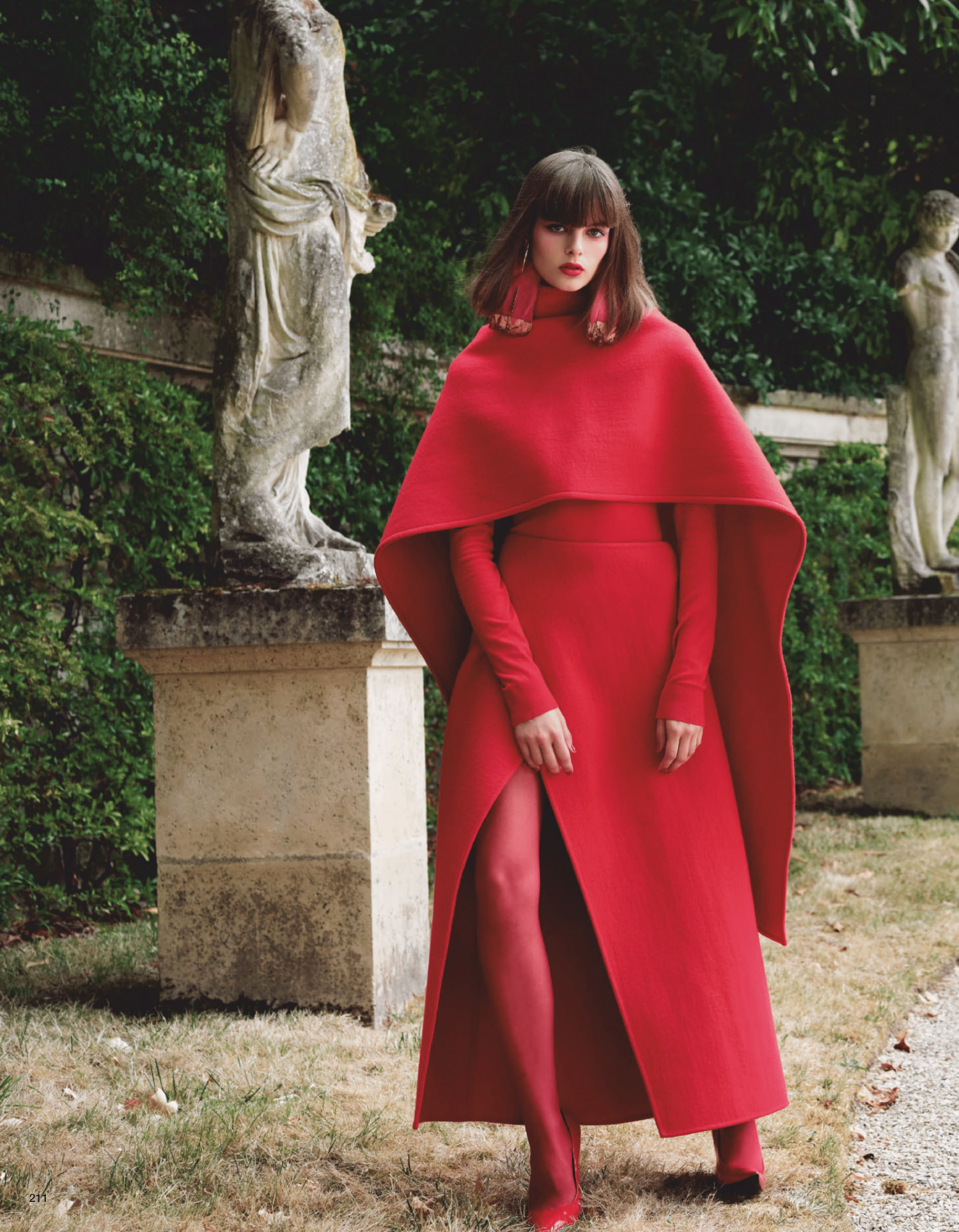 Aylah Peterson by Nathaniel Goldberg in Red Elegance for Vogue Japan October 2020