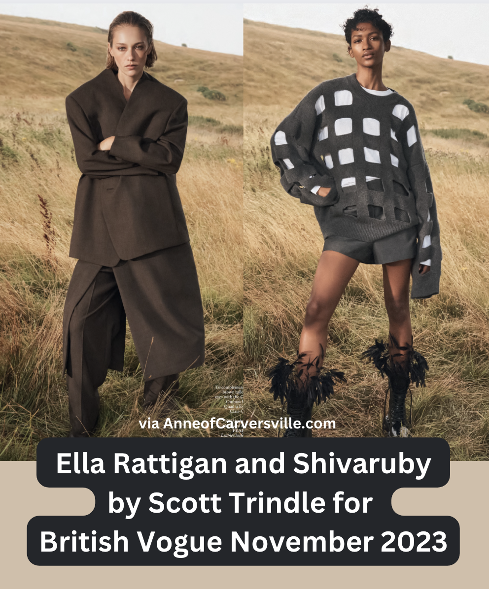 Ella Rattigan and Shivaruby by Scott Trindle for British Vogue November 2023