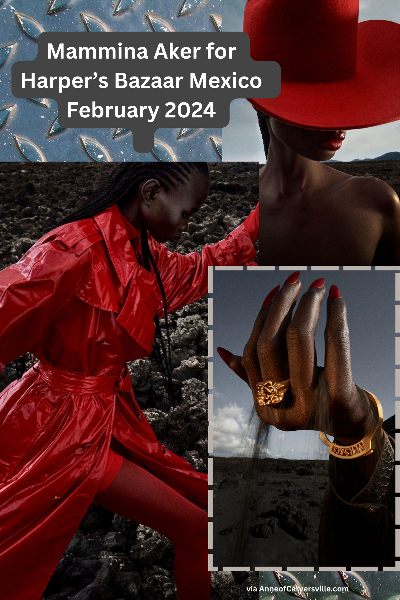 Mammina Aker in 'Rise From The Ashes' for Harper's Bazaar Mexico February 2024