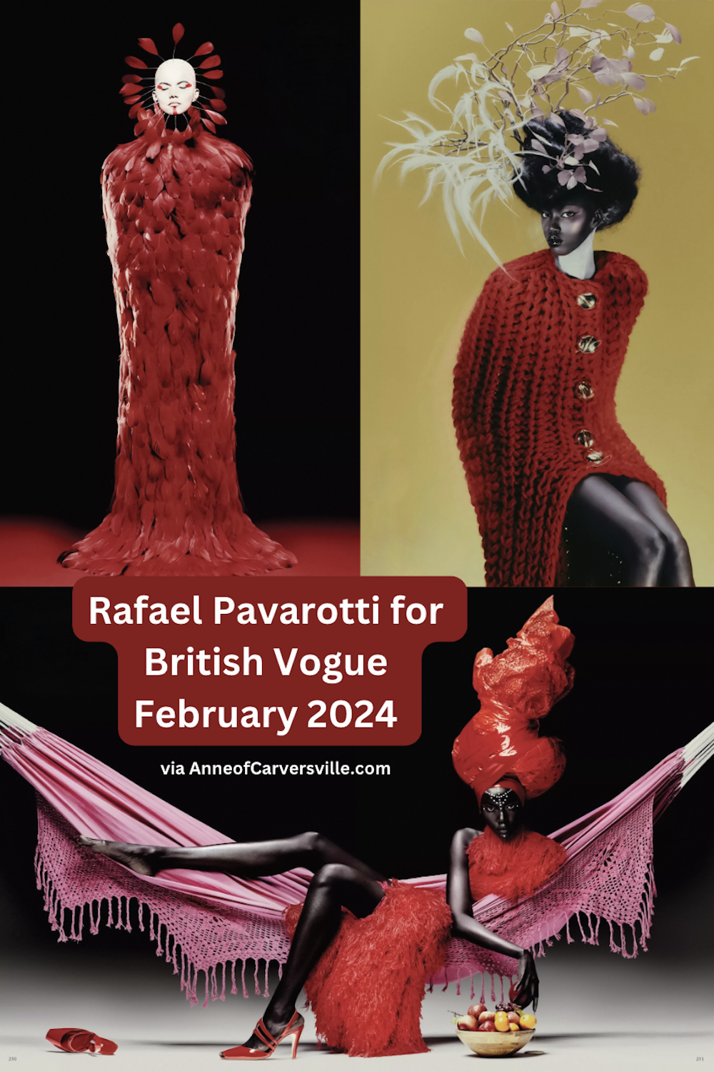 Anok Yai and Zaya Guarani in 'An Altar to Memory' by Rafael Pavarotti for Vogue UK March 2024