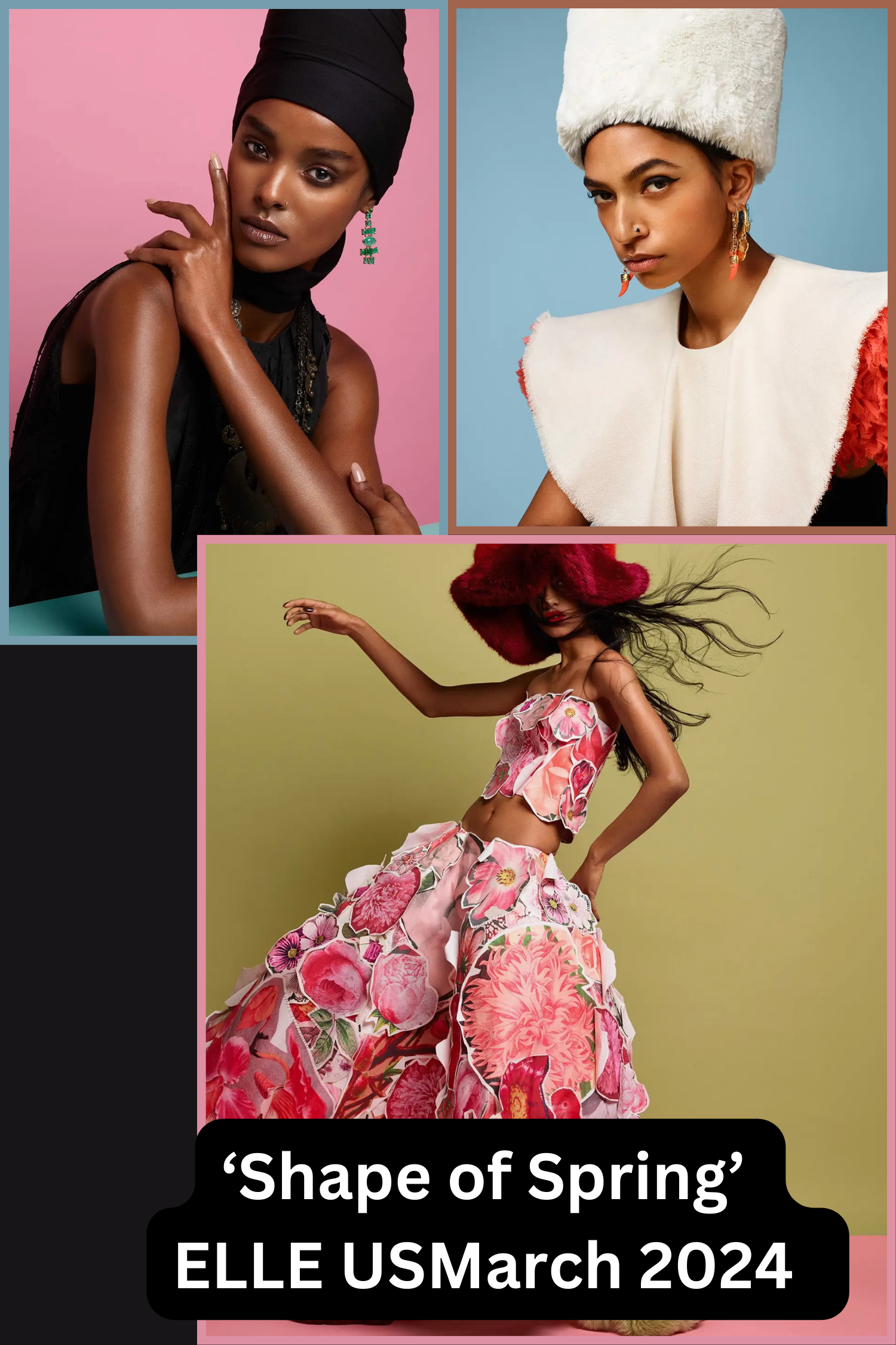 'Shape of Spring' Fashion Volumes by Solve Sundsbo for ELLE US March 2024