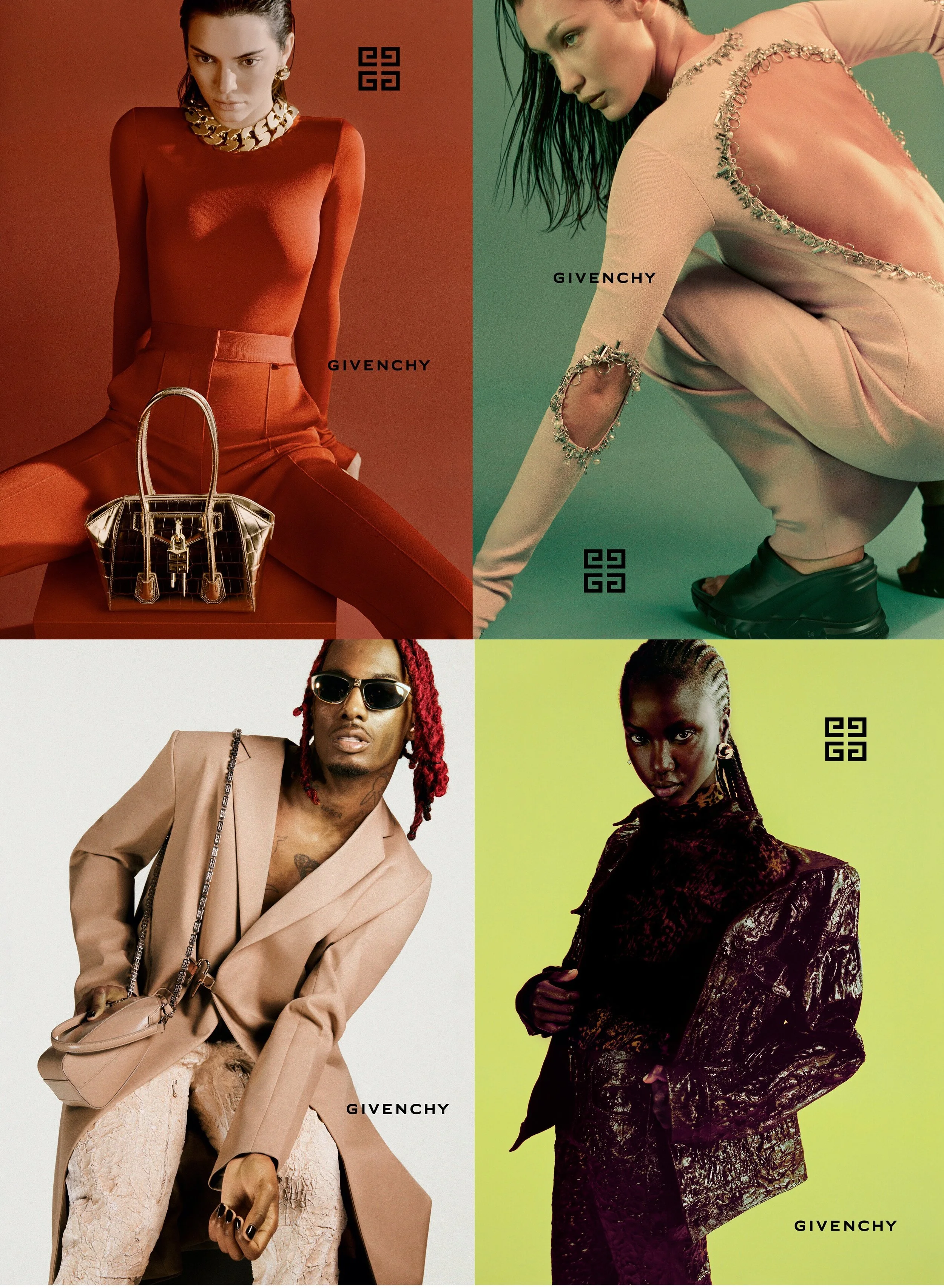 Givenchy SS 2021 Taps Anok, Bella, Kendall + Playboi Carti by Heji Shin in Matthew Williams Debut