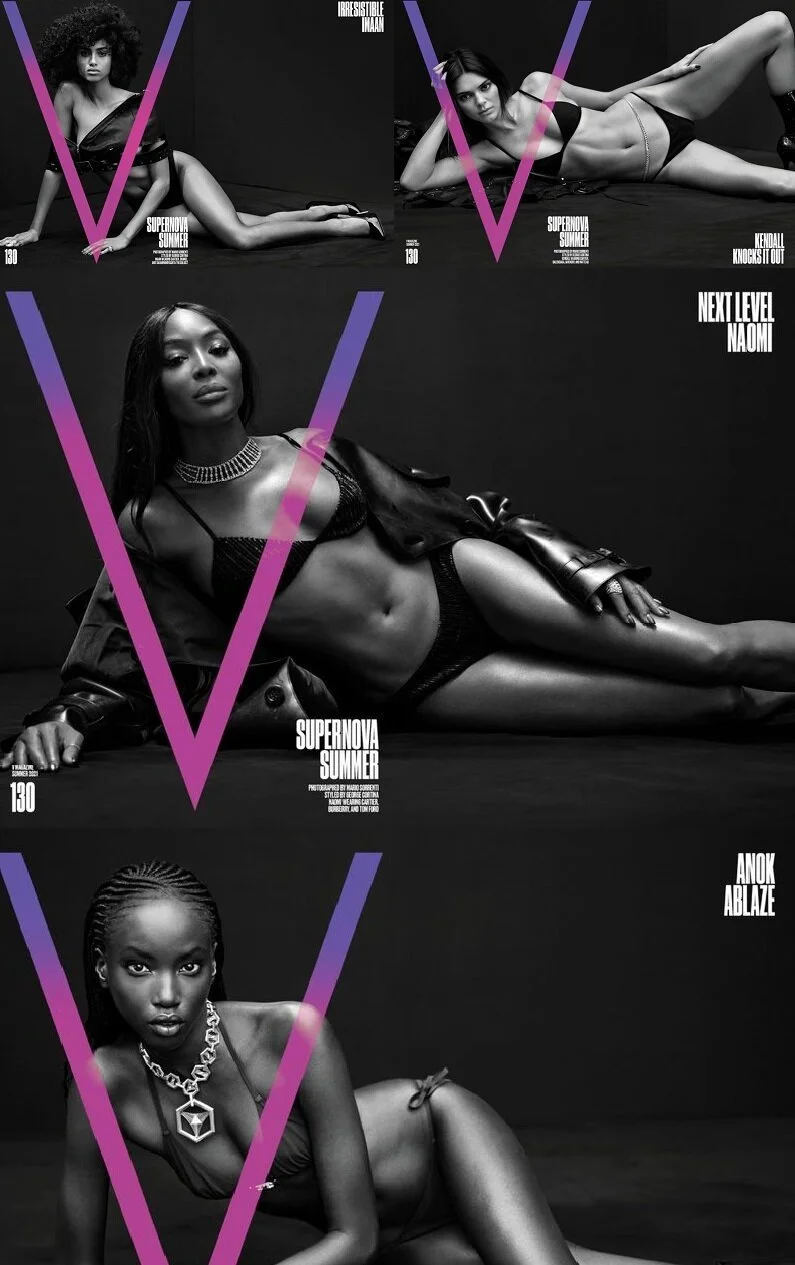 Mario Sorrenti Flashes Anok, Imaan, Kendall and Naomi for V Magazine #130 in 'Supernova Summer'