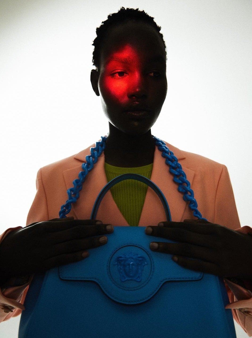 Red in Big Volume Fashion by Rocio Ramos for Vogue Arabia January 2022