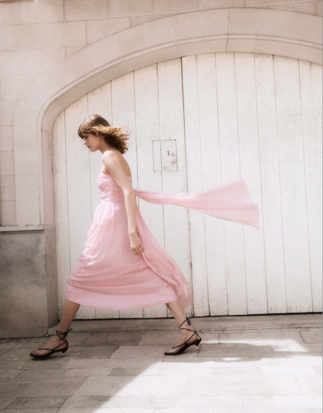 Aivita Mūze in Romantic Pink and Black for H&amp;M's May 2024 Campaign by Lala Serrano