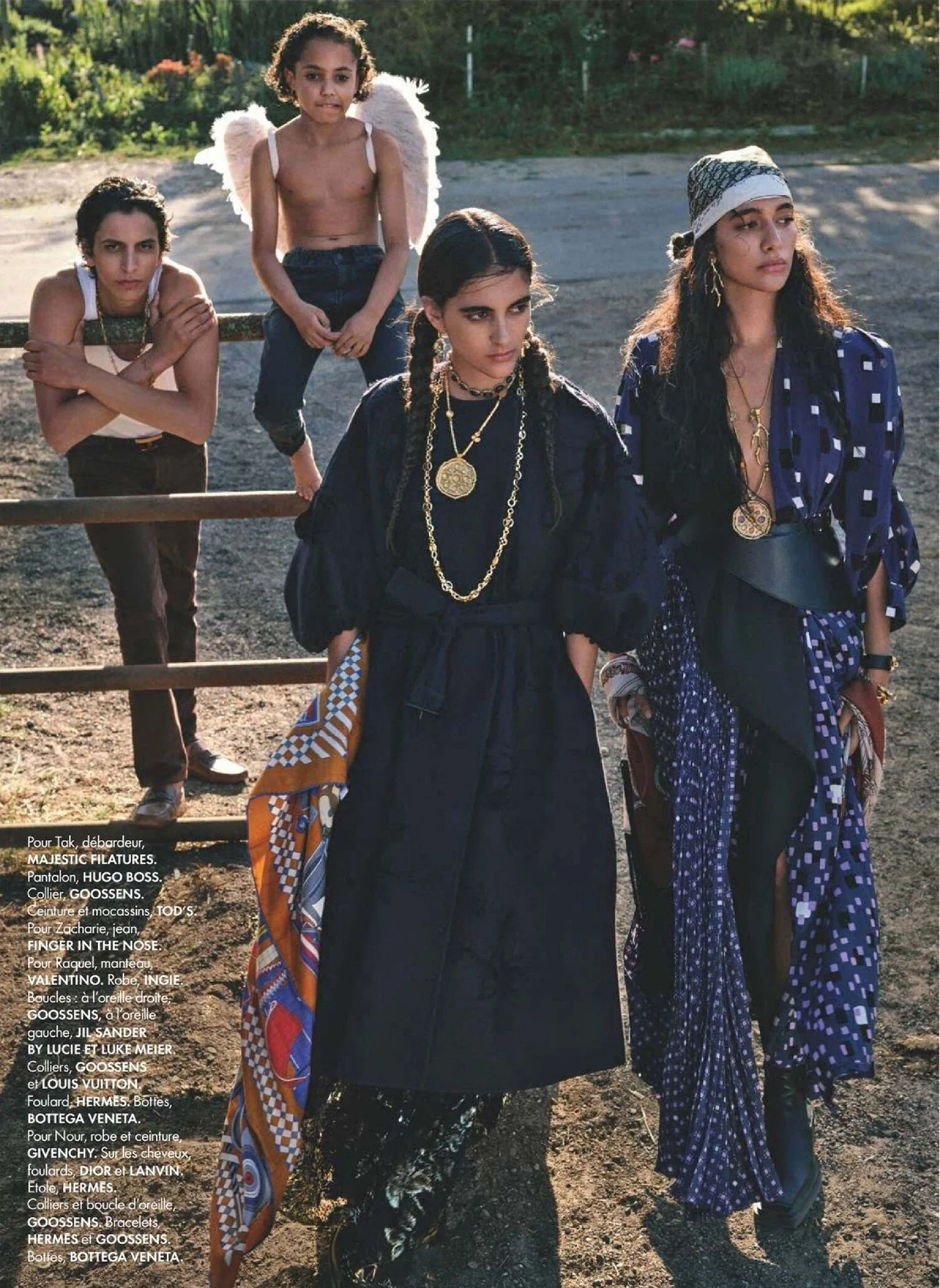 Johan Sandberg Flashes 'Gypsy Queens' Boho Style for ELLE France September 2020