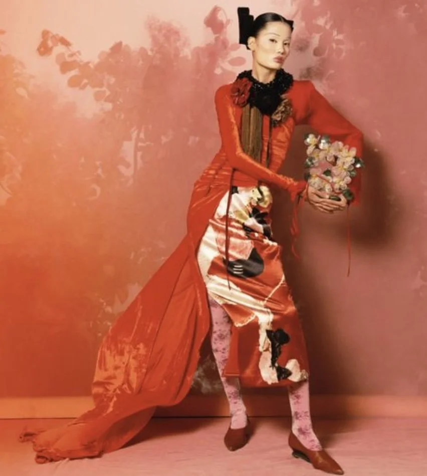 Haojie Qi in 'Through the Looking Glass' for W Magazine China 03 by Zhong Lin 