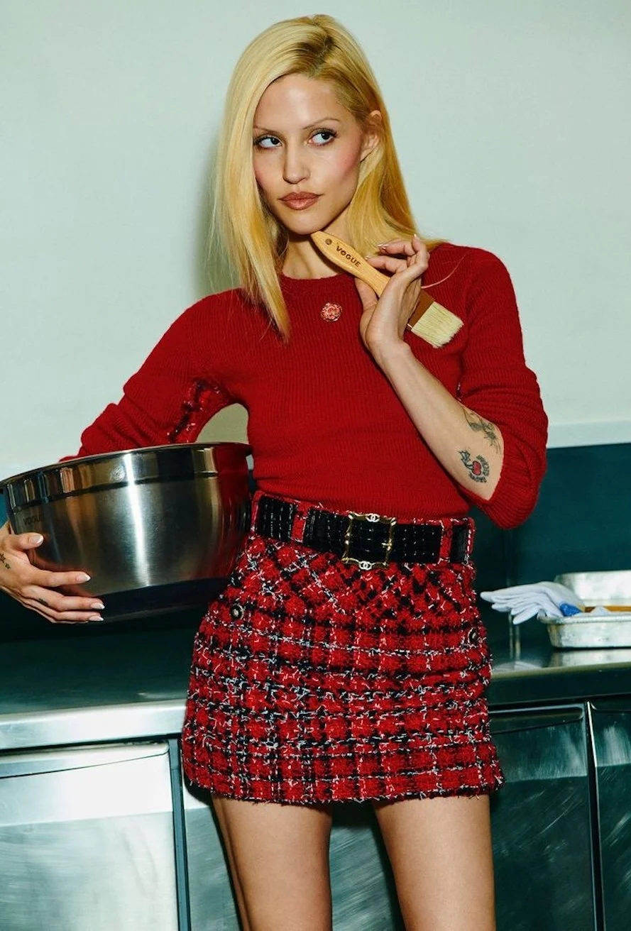 Gabbriette Plays 'Against the Grain' Lensed by Mel Bles British Vogue August 2024